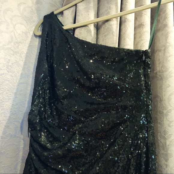 Ralph Lauren Green Sequin Dress Size 4 - Picture 3 of 4